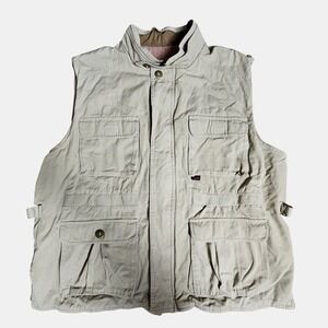 Duxbak‎ Insulated Khaki Hunting Fishing Tactical Utility Vest Mens XL Cotton